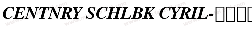 CENTNRY SCHLBK CYRIL字体转换